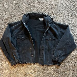 Princess Polly Charcoal Denim Jacket